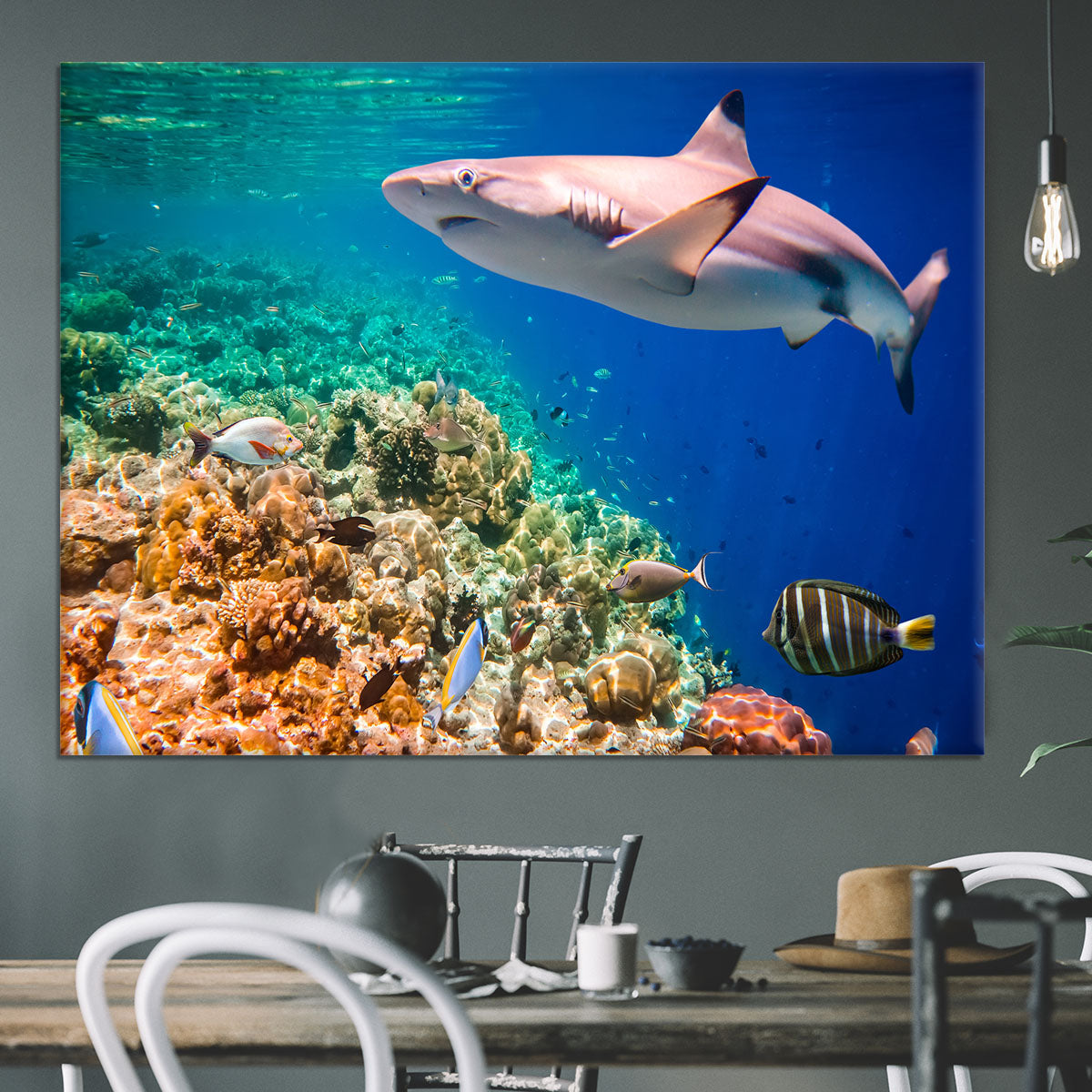 Maldives Indian Ocean coral reef Canvas Print or Poster - Canvas Art Rocks - 3