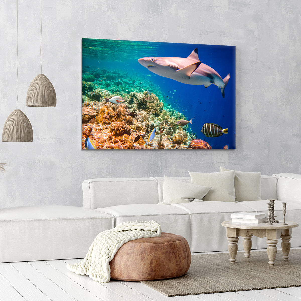 Maldives Indian Ocean coral reef Canvas Print or Poster - Canvas Art Rocks - 6