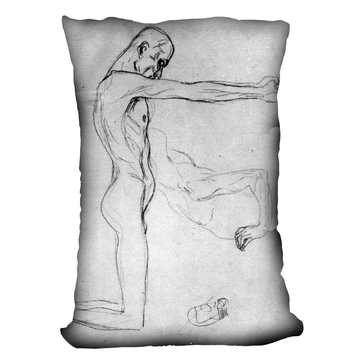Man with with outstretched arms by Klimt Cushion