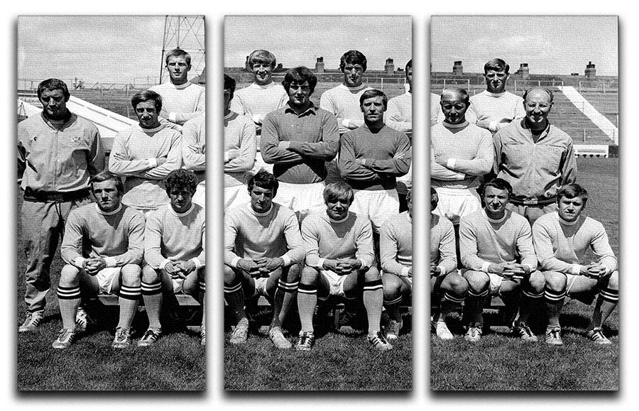 Manchester City Football Club Team Photo 1969 3 Split Panel Canvas Print - Canvas Art Rocks - 1