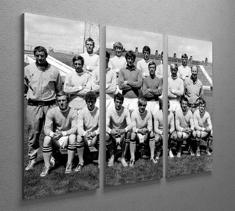 Manchester City Football Club Team Photo 1969 3 Split Panel Canvas Print - Canvas Art Rocks - 2