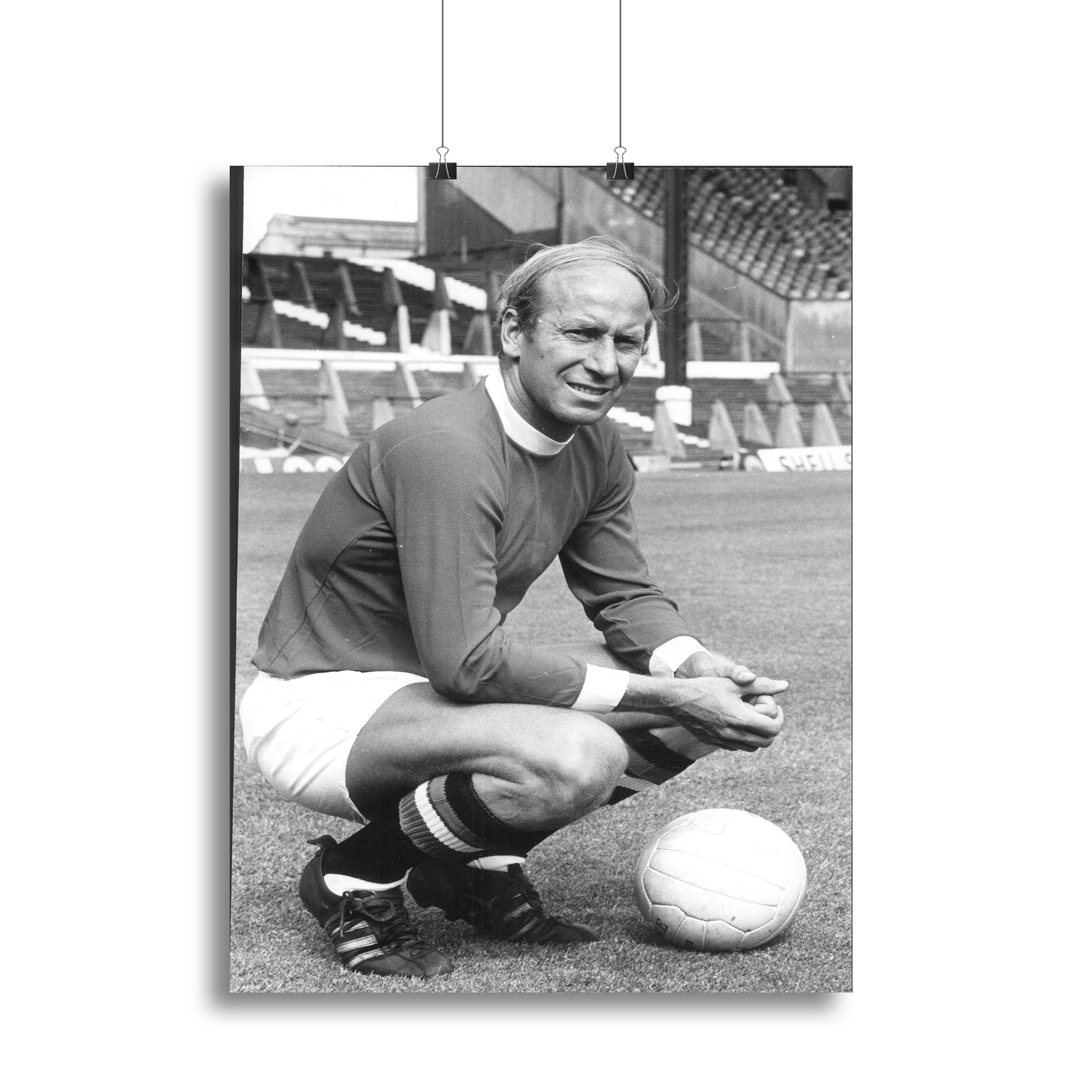 Manchester United Footballer Sir Bobby Charlton 1971 Canvas Print or Poster - Canvas Art Rocks - 2