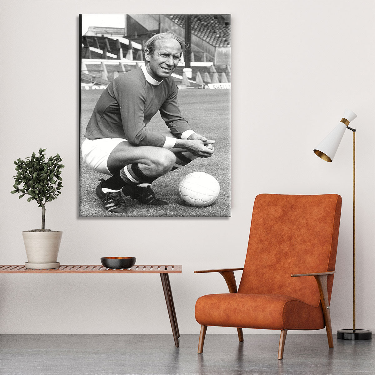 Manchester United Footballer Sir Bobby Charlton 1971 Canvas Print or Poster - Canvas Art Rocks - 6