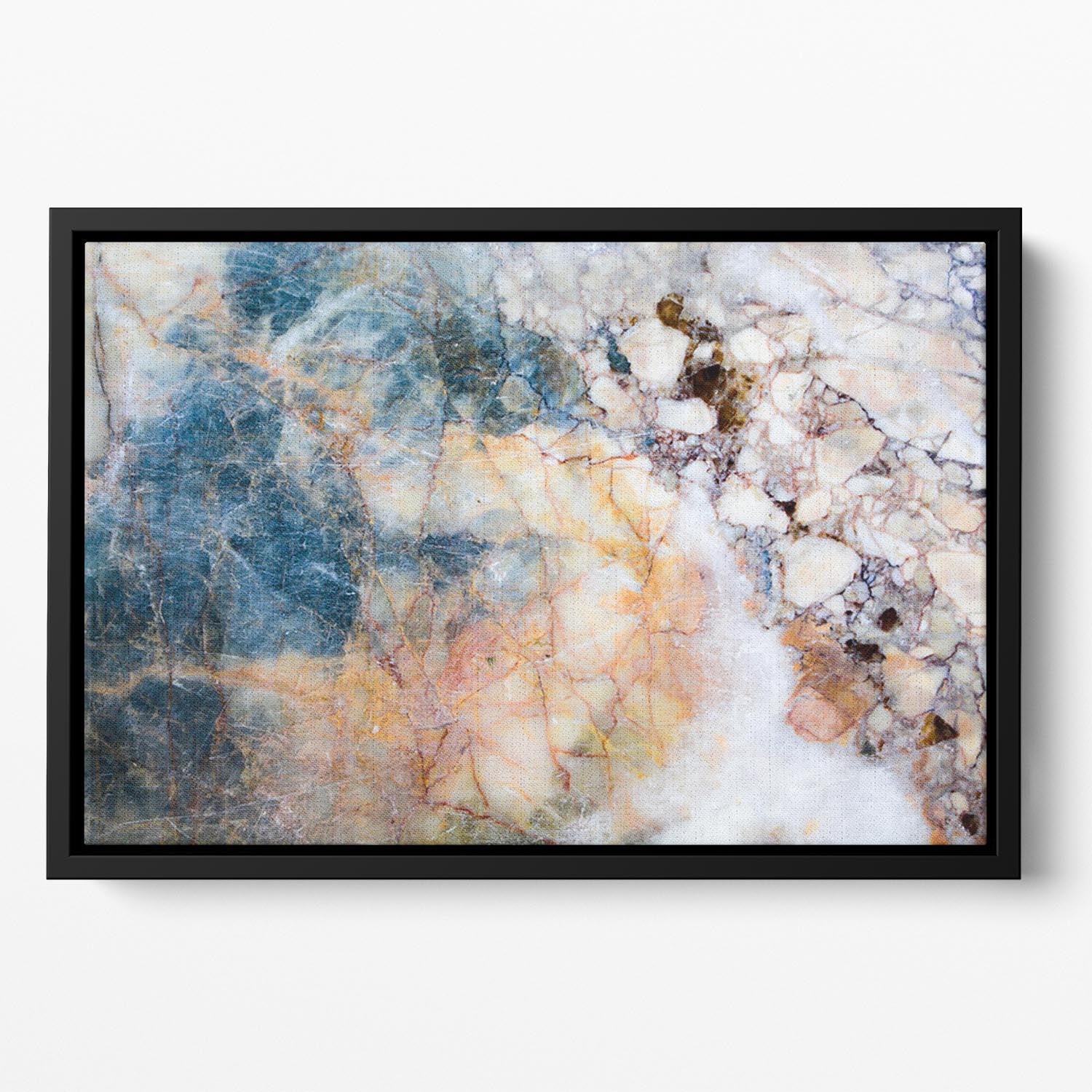 Marble patterned texture Floating Framed Canvas - Canvas Art Rocks - 2
