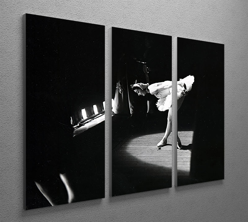 Margot Fonteyn takes a curtain call 3 Split Panel Canvas Print - Canvas Art Rocks - 2