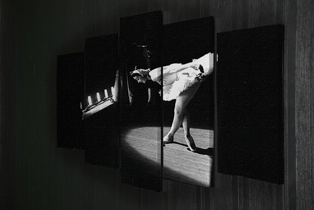 Margot Fonteyn takes a curtain call 5 Split Panel Canvas - Canvas Art Rocks - 2