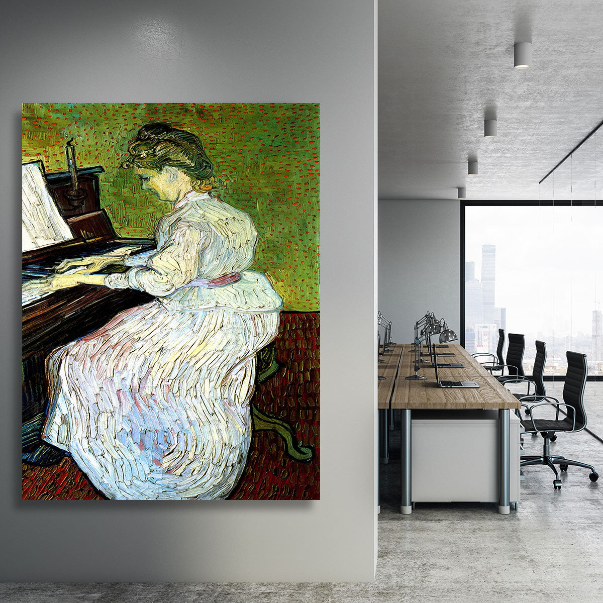Marguerite Gachet at the Piano by Van Gogh Canvas Print or Poster - Canvas Art Rocks - 3
