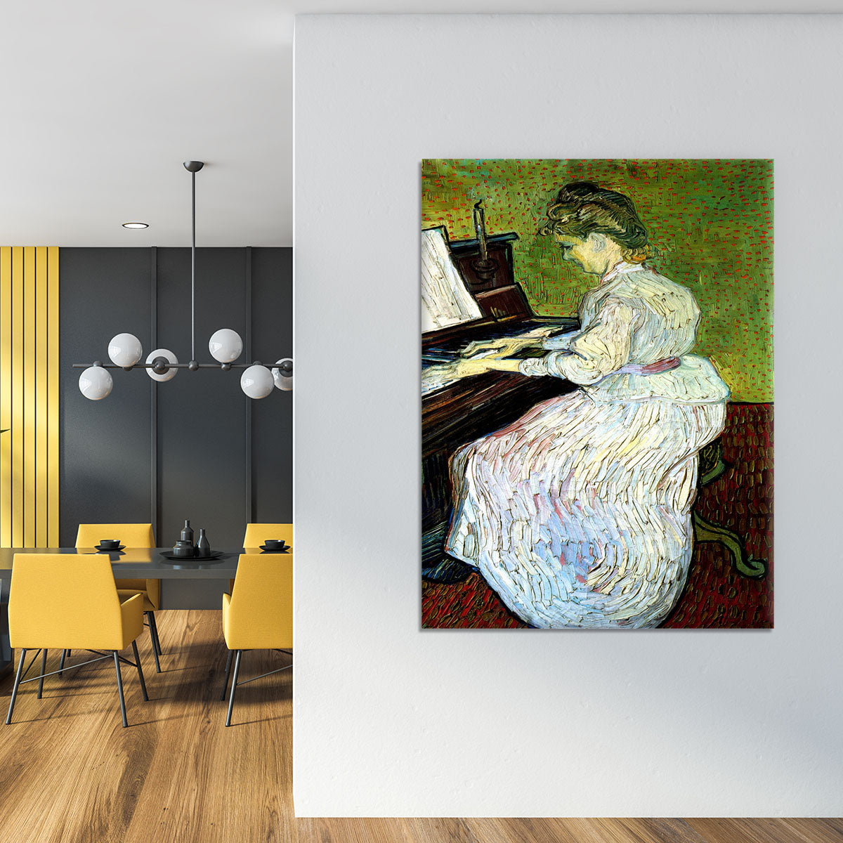 Marguerite Gachet at the Piano by Van Gogh Canvas Print or Poster - Canvas Art Rocks - 4