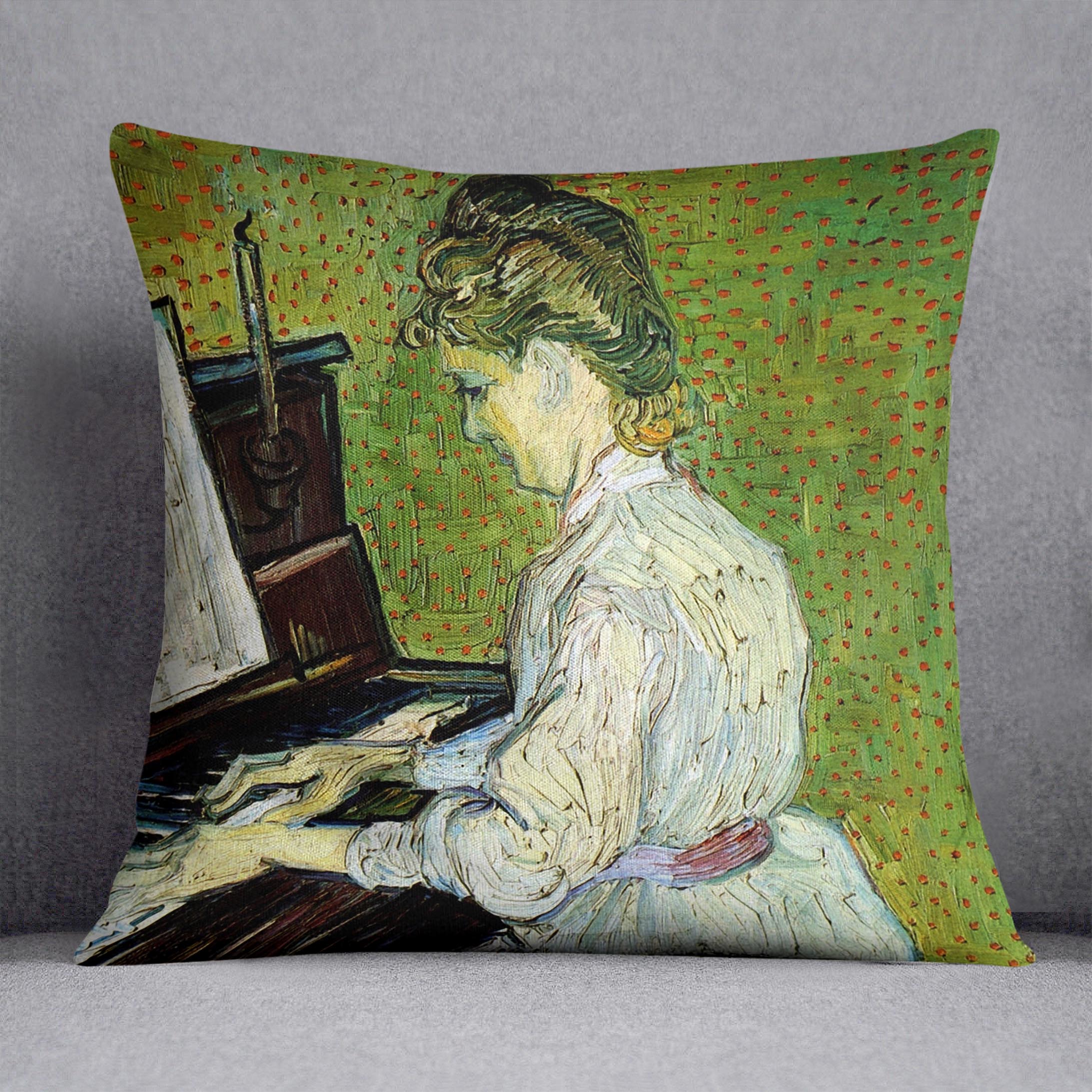 Marguerite Gachet at the Piano by Van Gogh Cushion