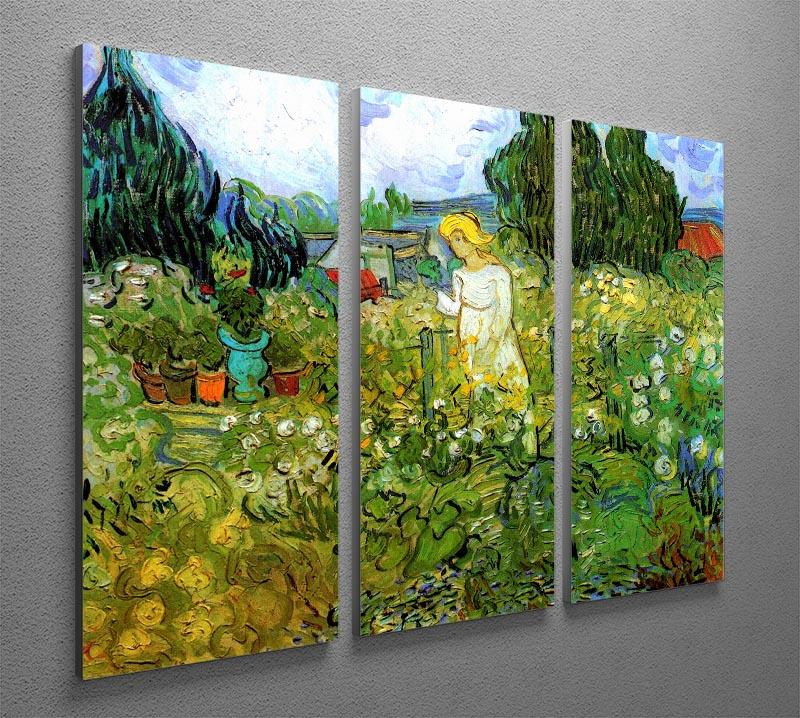 Marguerite Gachet in the Garden by Van Gogh 3 Split Panel Canvas Print - Canvas Art Rocks - 4