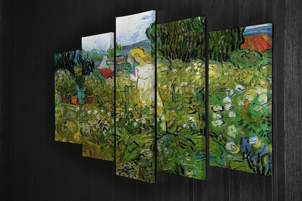 Marguerite Gachet in the Garden by Van Gogh 5 Split Panel Canvas - Canvas Art Rocks - 2