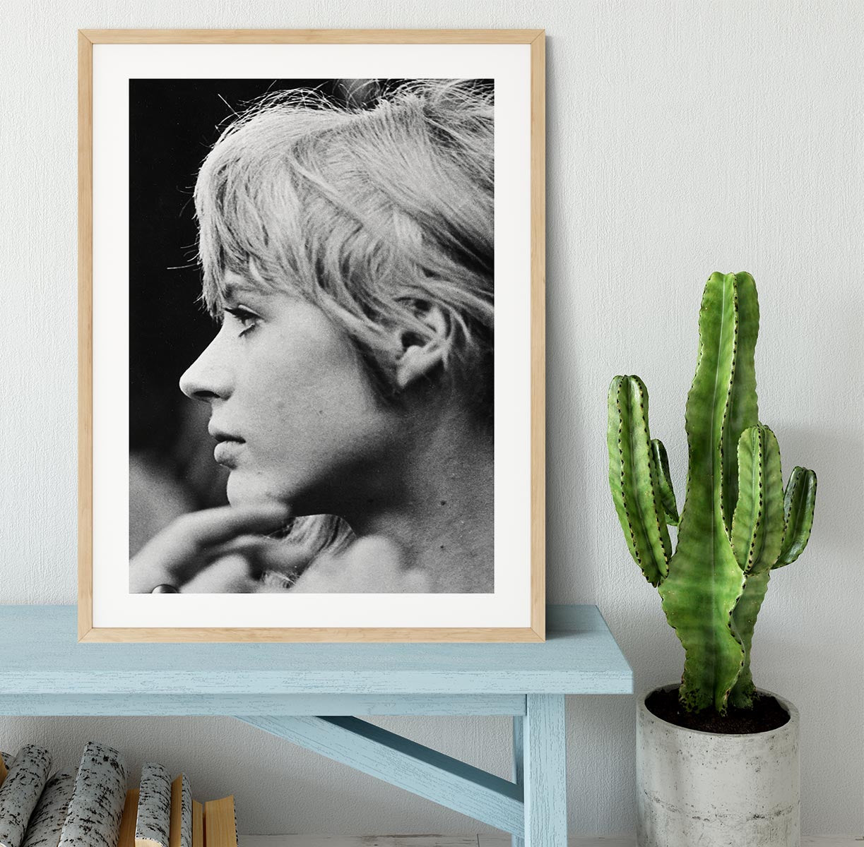 Marianne Faithfull in profile Framed Print - Canvas Art Rocks - 3