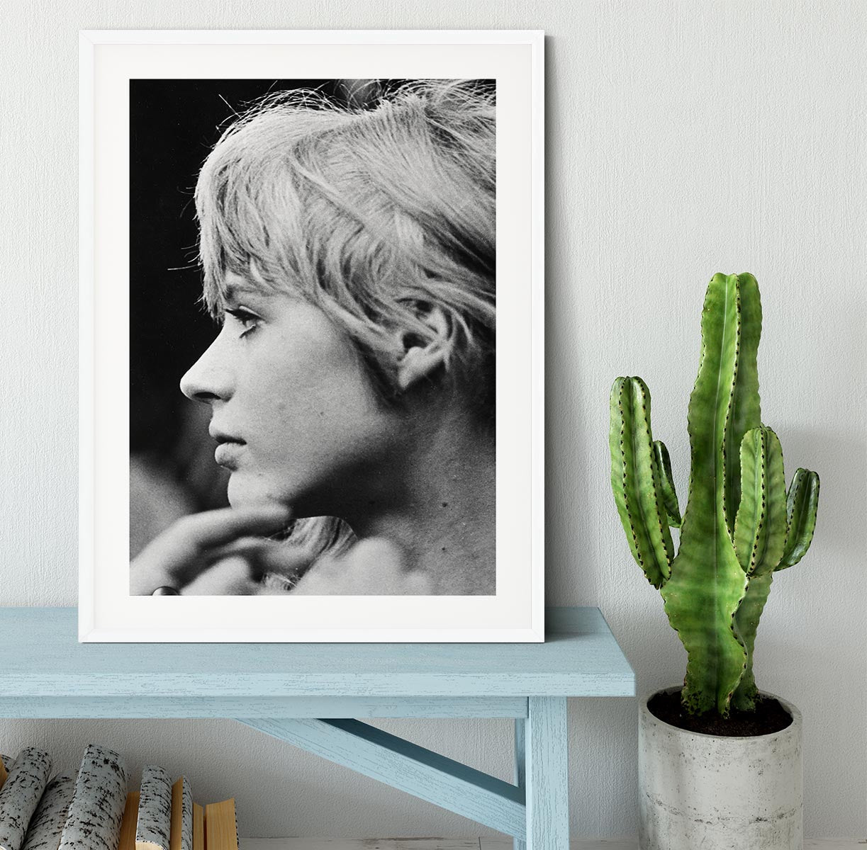 Marianne Faithfull in profile Framed Print - Canvas Art Rocks - 5