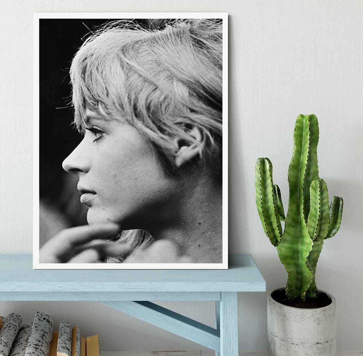 Marianne Faithfull in profile Framed Print - Canvas Art Rocks -6
