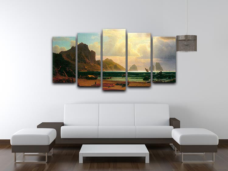 Marina Piccola Capri by Bierstadt 5 Split Panel Canvas - Canvas Art Rocks - 3