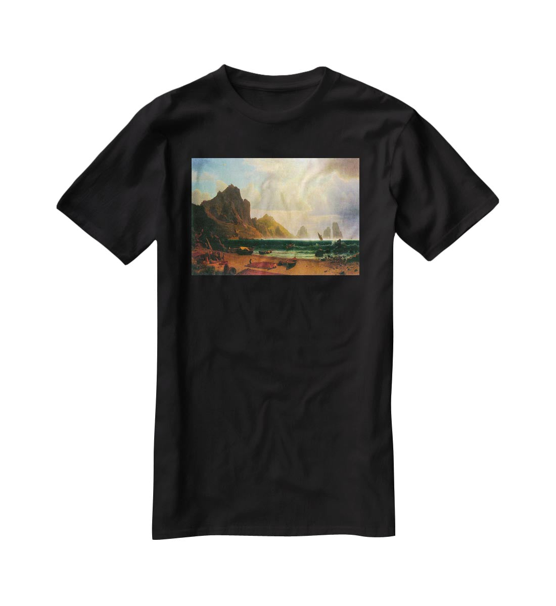 Marina Piccola Capri by Bierstadt T-Shirt - Canvas Art Rocks - 1