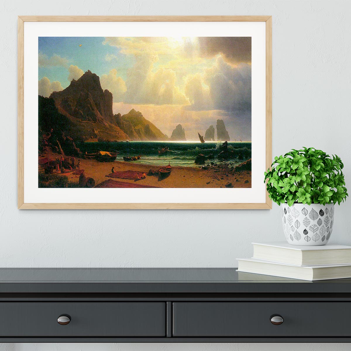 Marina Piccola Capri by Bierstadt Framed Print - Canvas Art Rocks - 3