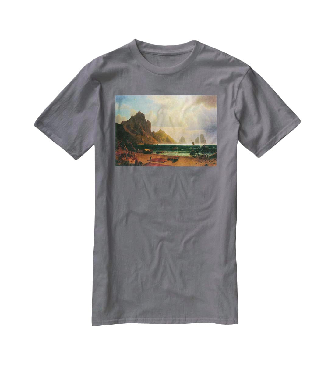 Marina Piccola Capri by Bierstadt T-Shirt - Canvas Art Rocks - 3