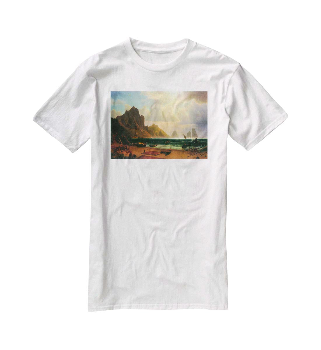 Marina Piccola Capri by Bierstadt T-Shirt - Canvas Art Rocks - 5