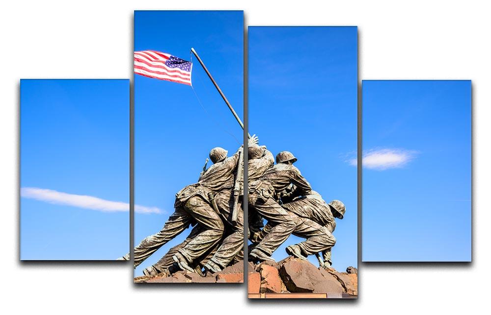 Marine Corps War Memorial at dawn 4 Split Panel Canvas  - Canvas Art Rocks - 1