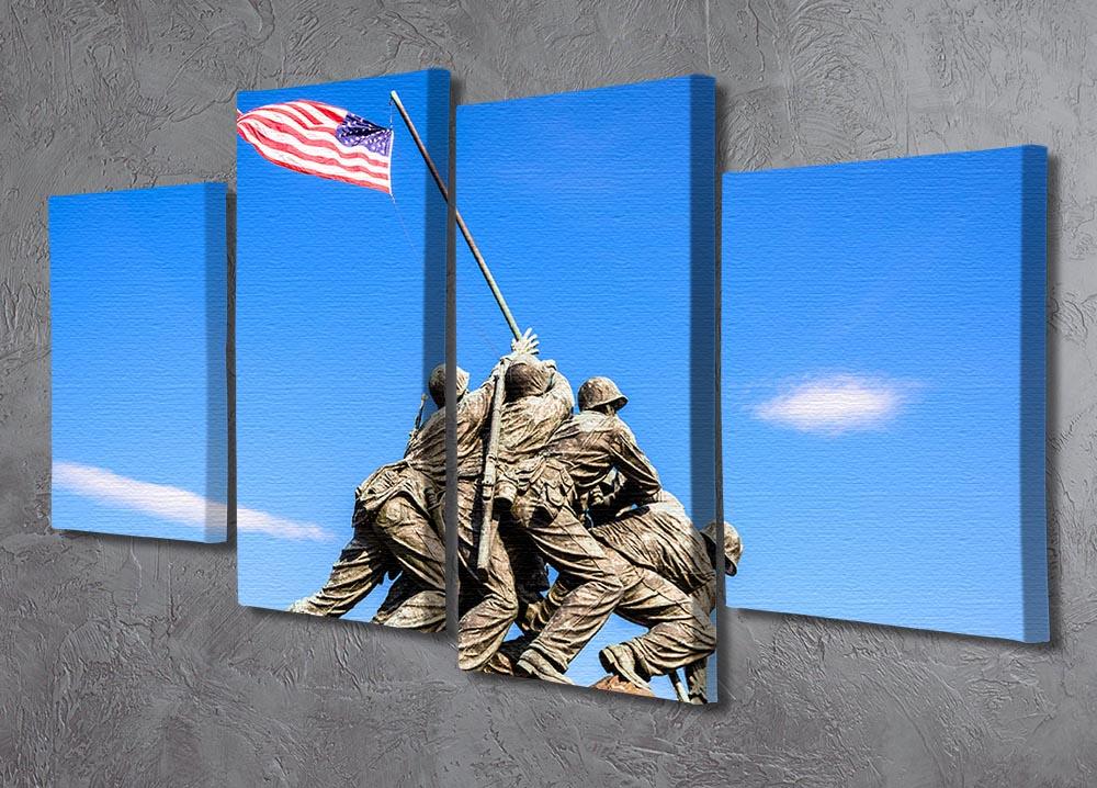 Marine Corps War Memorial at dawn 4 Split Panel Canvas  - Canvas Art Rocks - 2