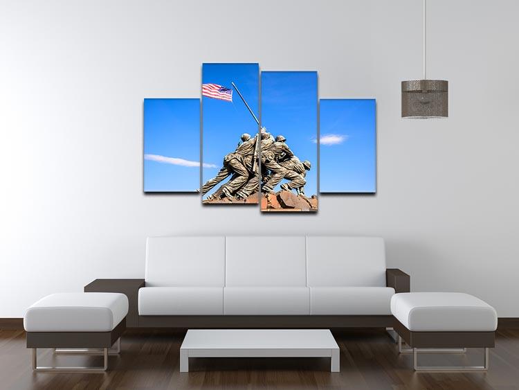 Marine Corps War Memorial at dawn 4 Split Panel Canvas  - Canvas Art Rocks - 3