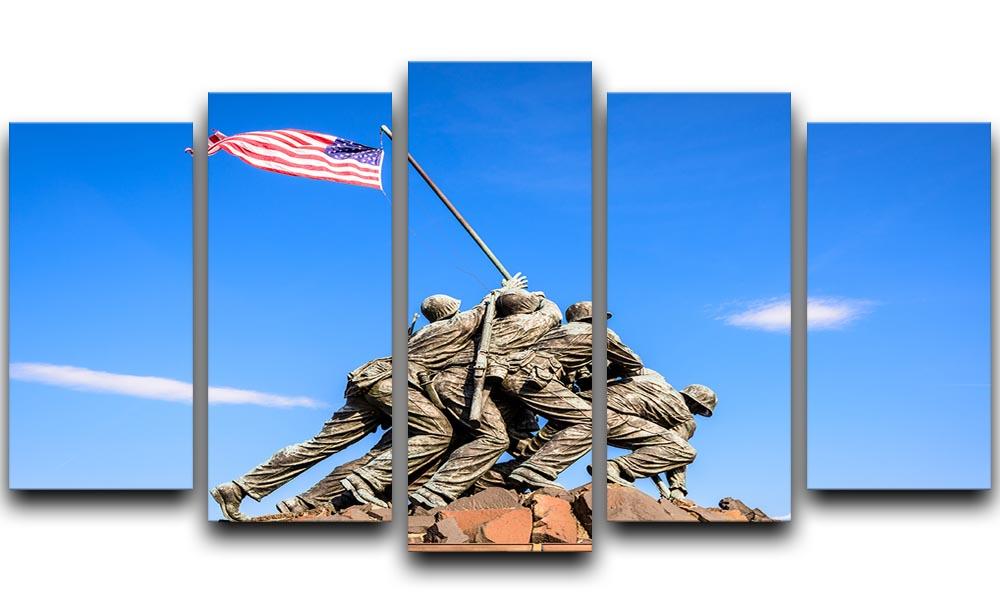 Marine Corps War Memorial at dawn 5 Split Panel Canvas  - Canvas Art Rocks - 1