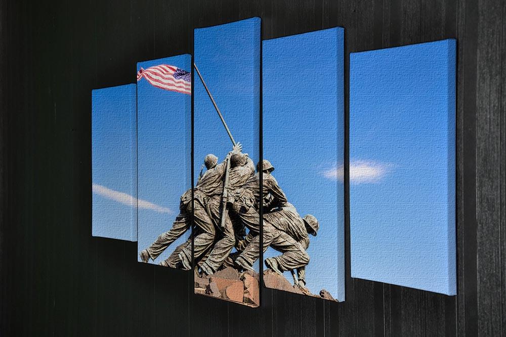 Marine Corps War Memorial at dawn 5 Split Panel Canvas  - Canvas Art Rocks - 2