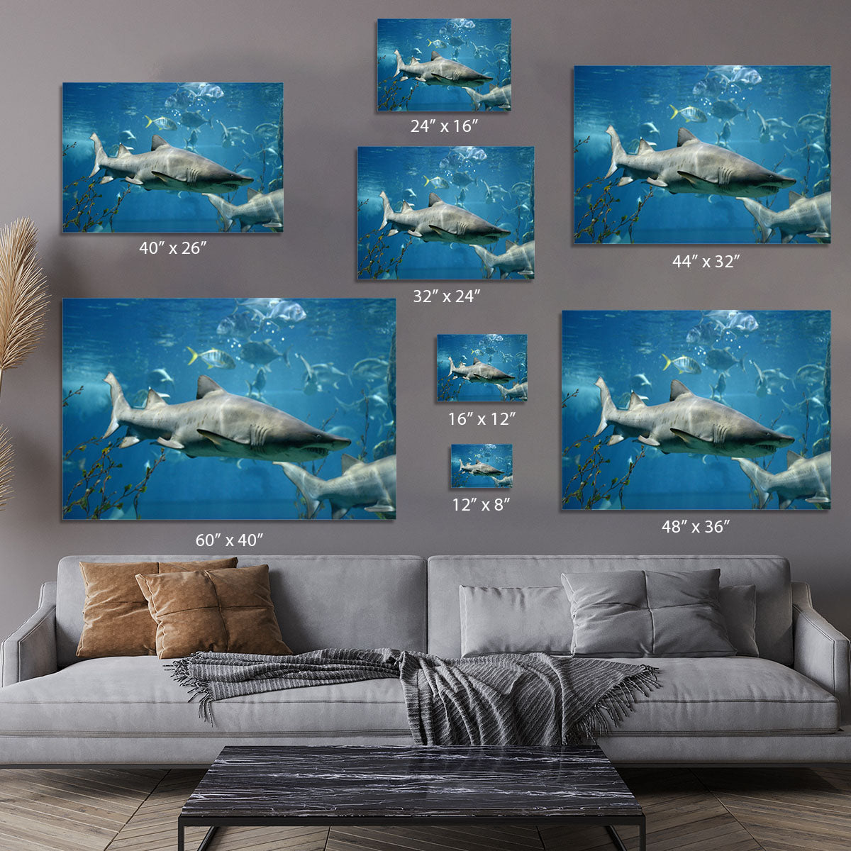 Marine fish underwater Canvas Print or Poster - Canvas Art Rocks - 7