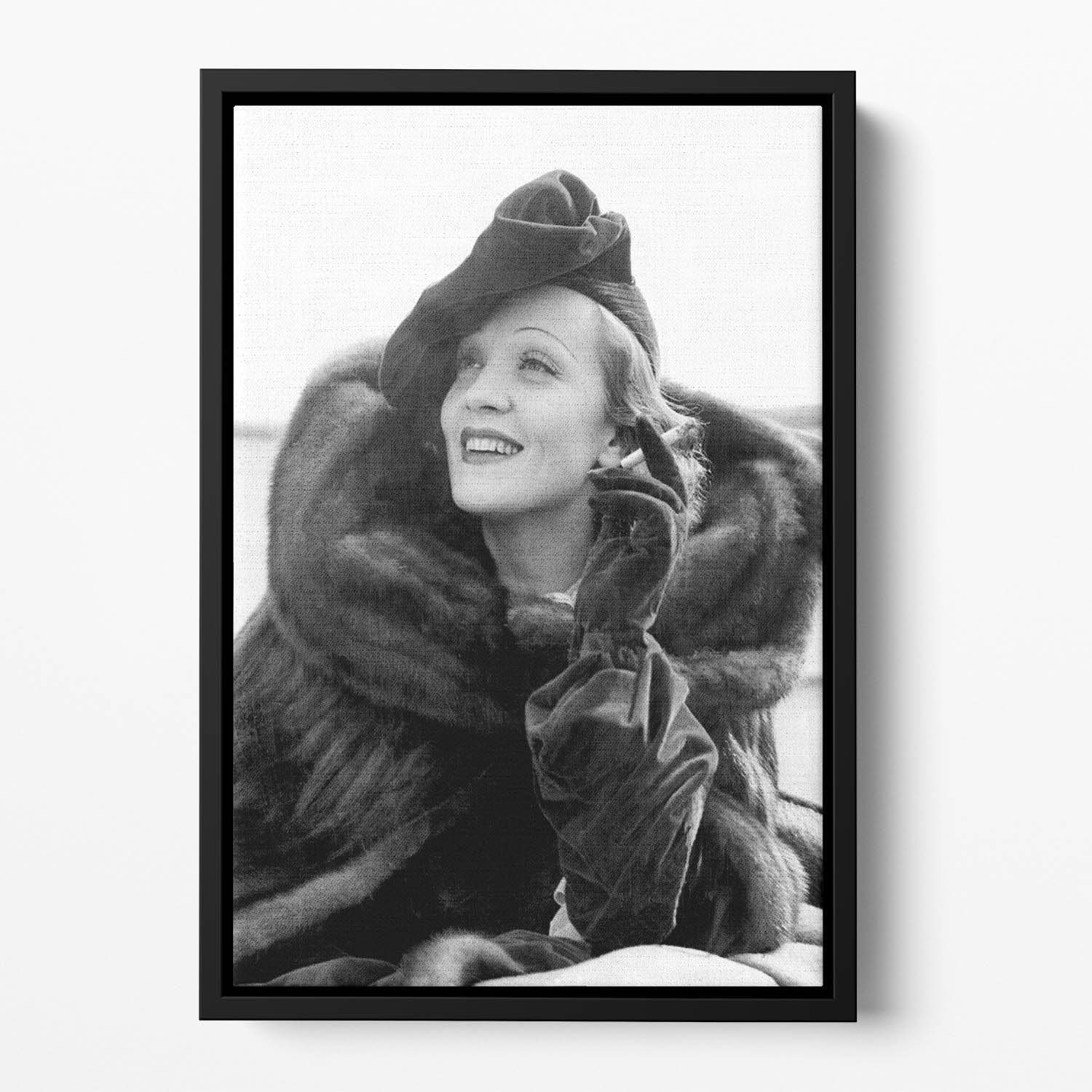 Marlene Dietrich Floating Framed Canvas