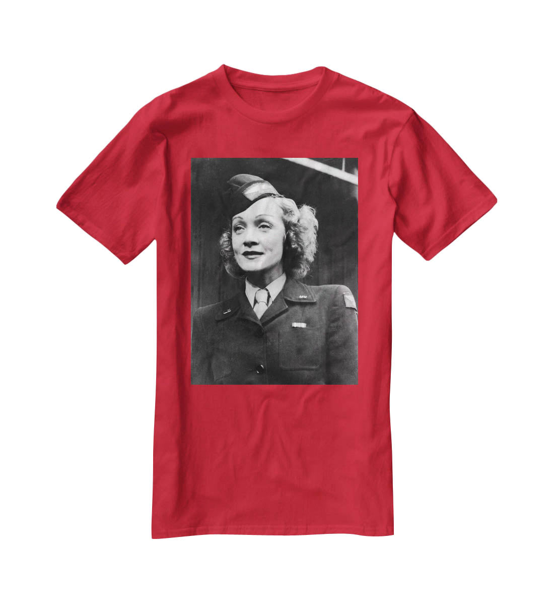 Marlene Dietrich in uniform T-Shirt - Canvas Art Rocks - 4