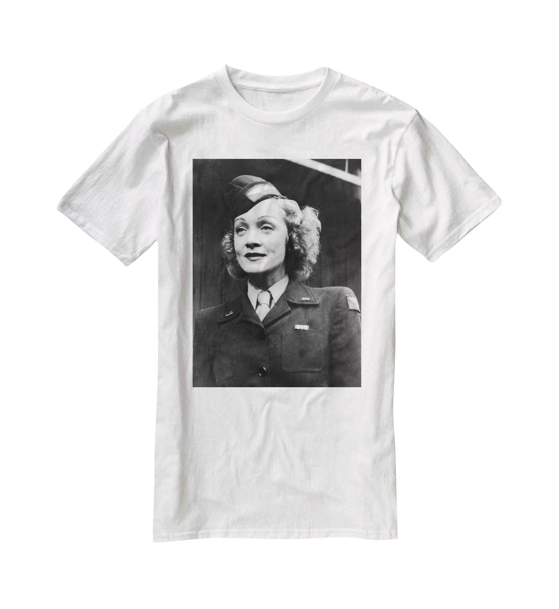 Marlene Dietrich in uniform T-Shirt - Canvas Art Rocks - 5