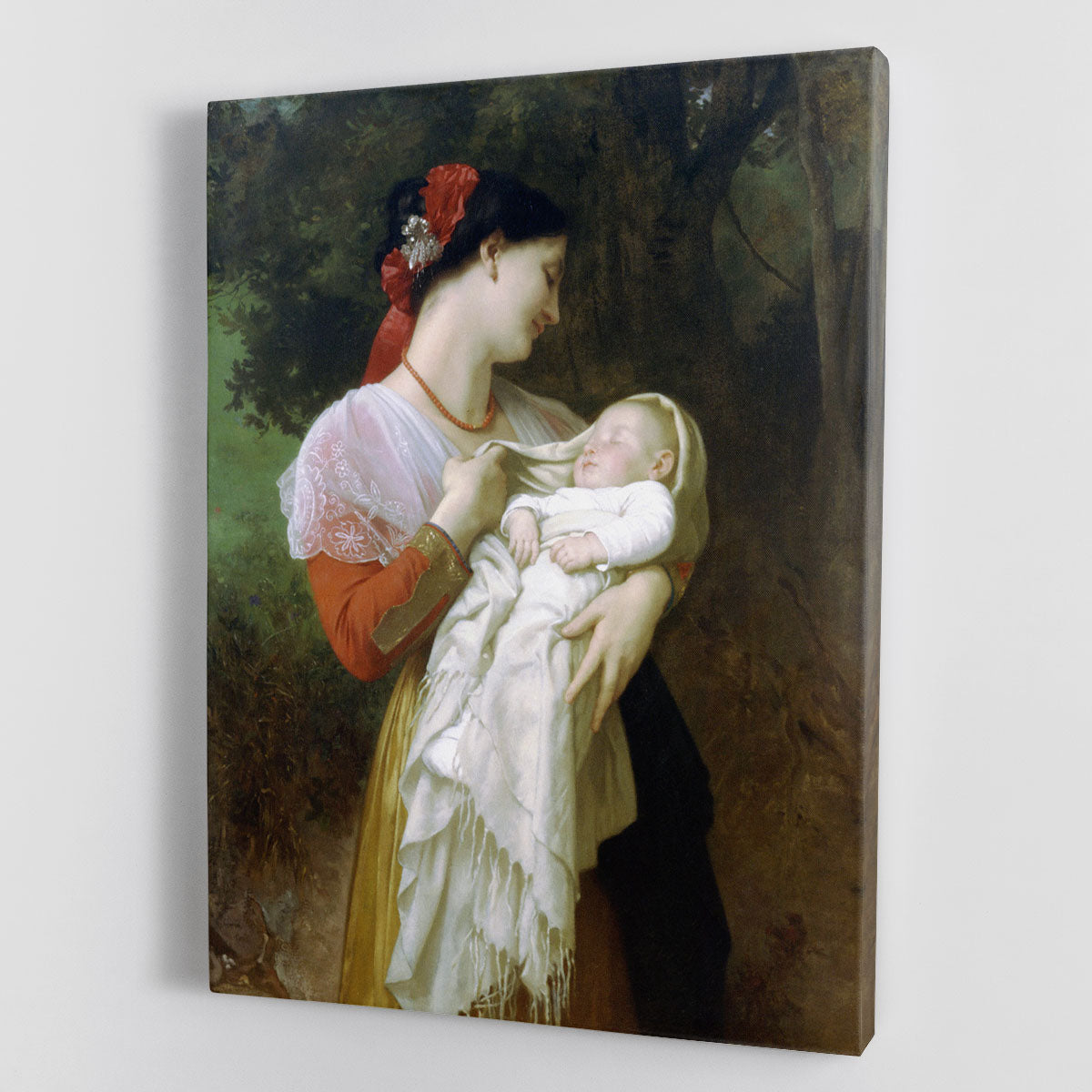 Maternal Admiration By Bouguereau Canvas Print or Poster - Canvas Art Rocks - 1