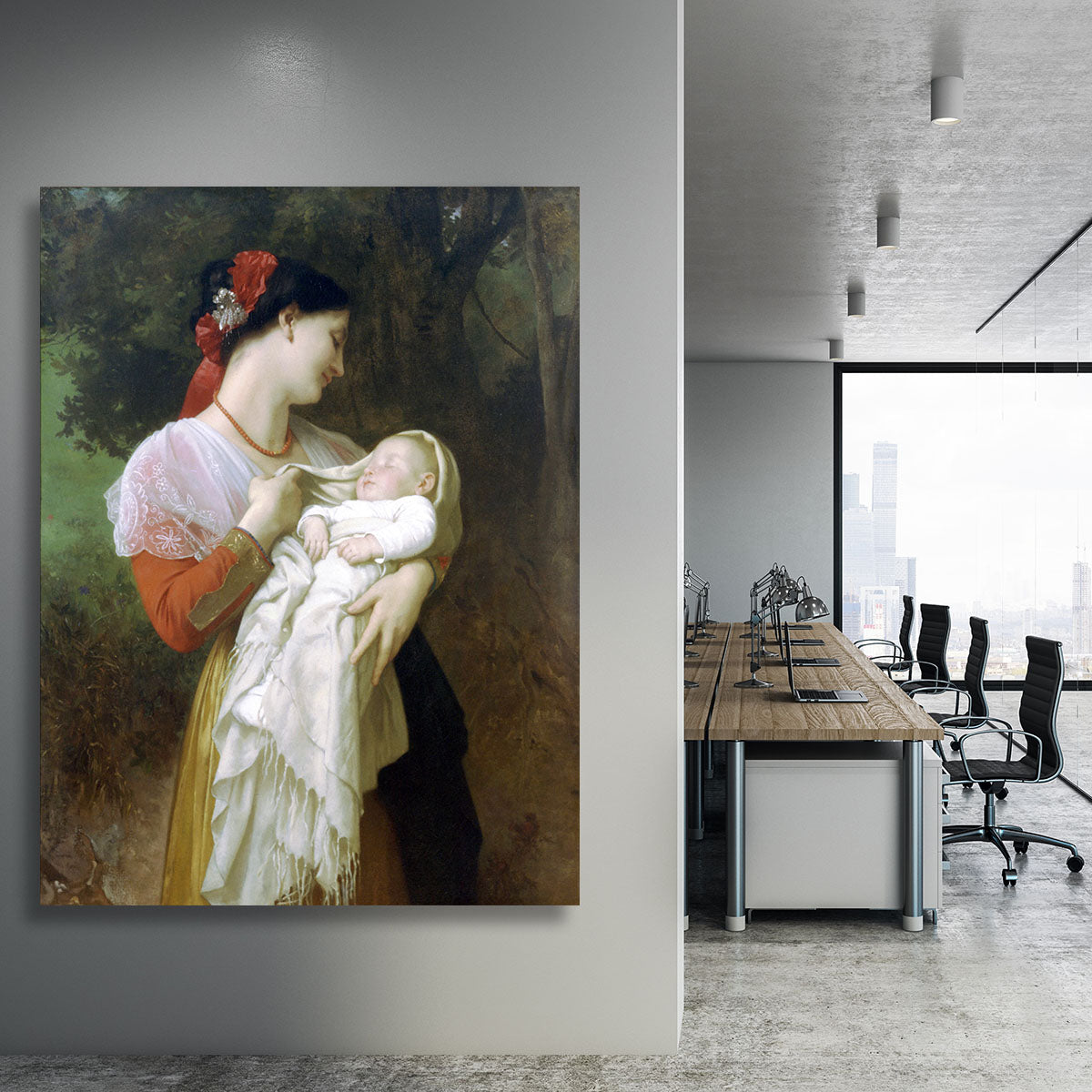 Maternal Admiration By Bouguereau Canvas Print or Poster - Canvas Art Rocks - 3