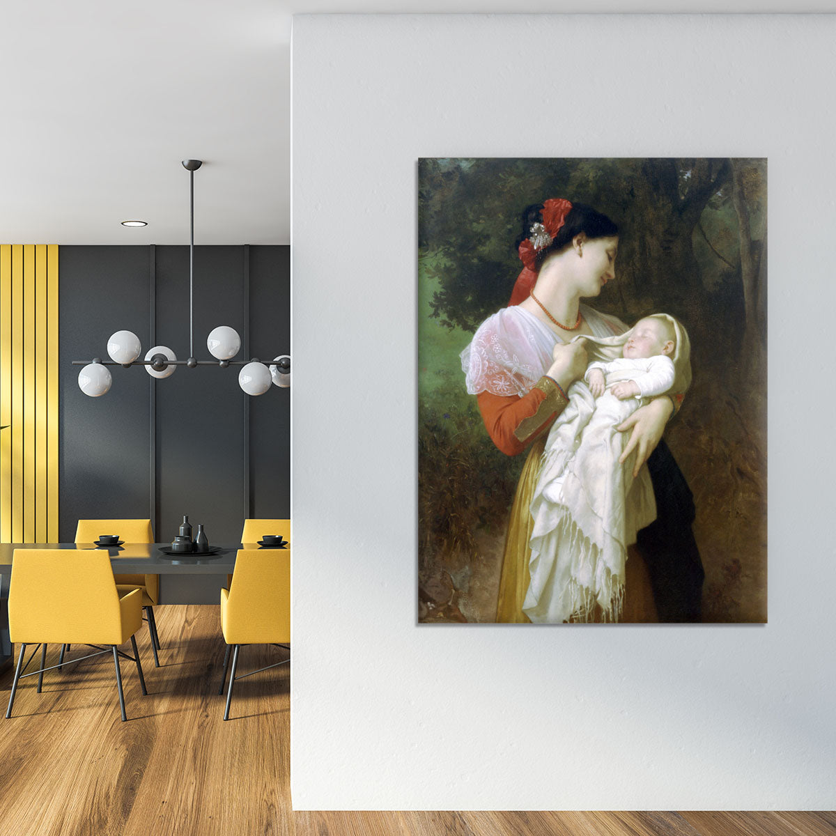 Maternal Admiration By Bouguereau Canvas Print or Poster - Canvas Art Rocks - 4