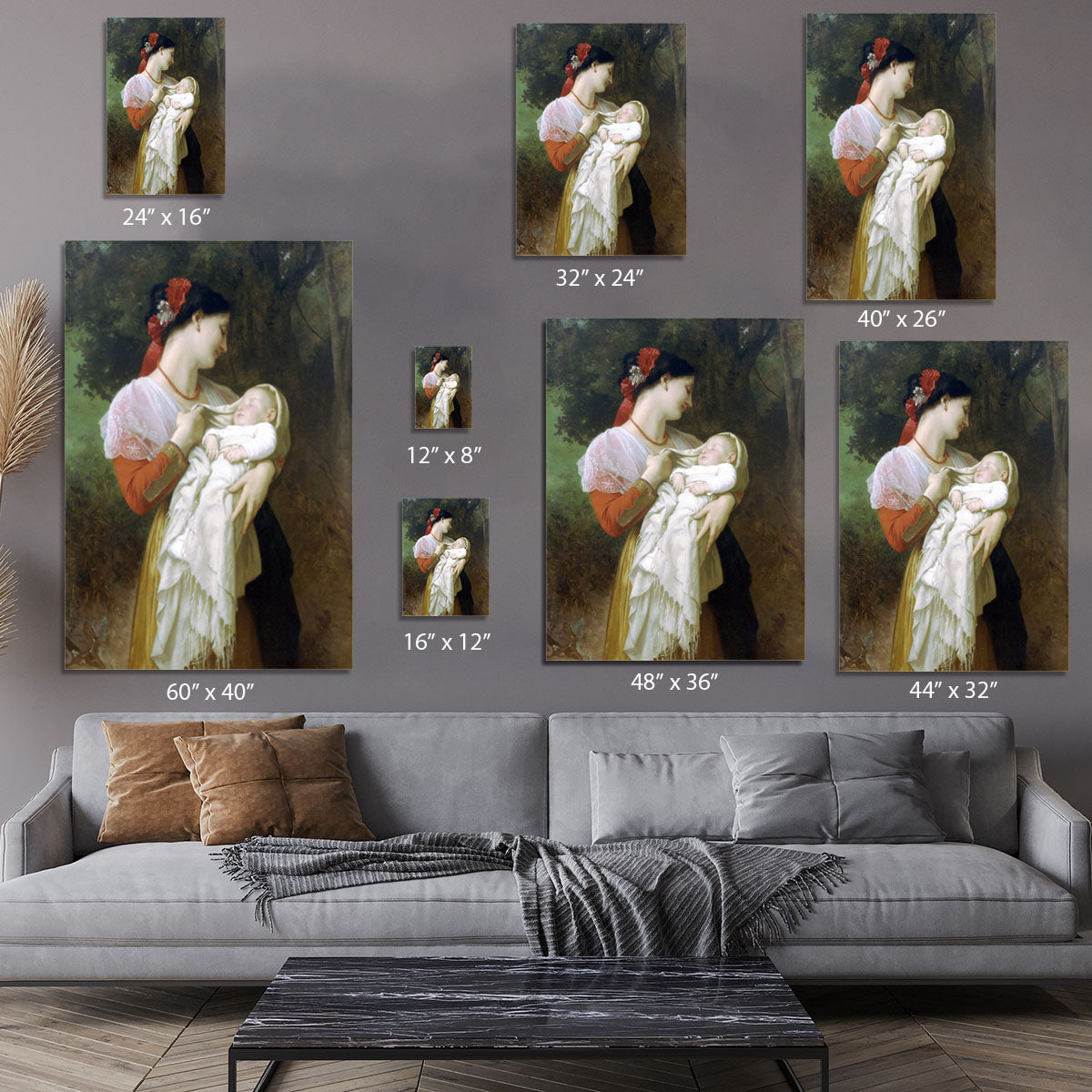 Maternal Admiration By Bouguereau Canvas Print or Poster - Canvas Art Rocks - 7