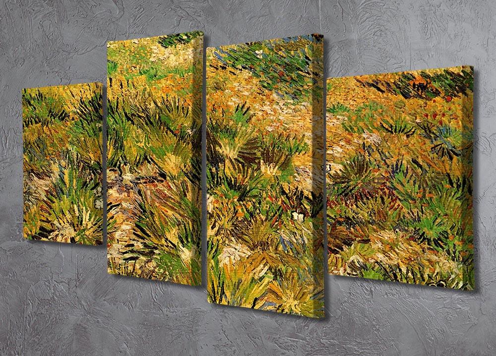 Meadow in the Garden of Saint-Paul Hospital by Van Gogh 4 Split Panel Canvas - Canvas Art Rocks - 2