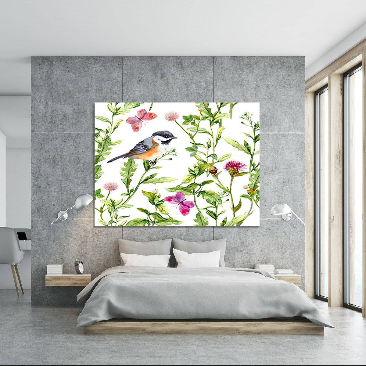 Meadow with butterflies Canvas Print or Poster - Canvas Art Rocks - 5