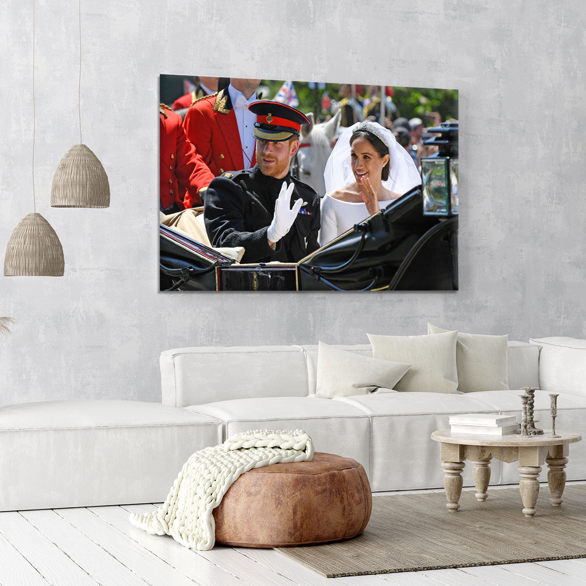 Meghan and Prince Harry greet the crowds Canvas Print or Poster - Canvas Art Rocks - 6