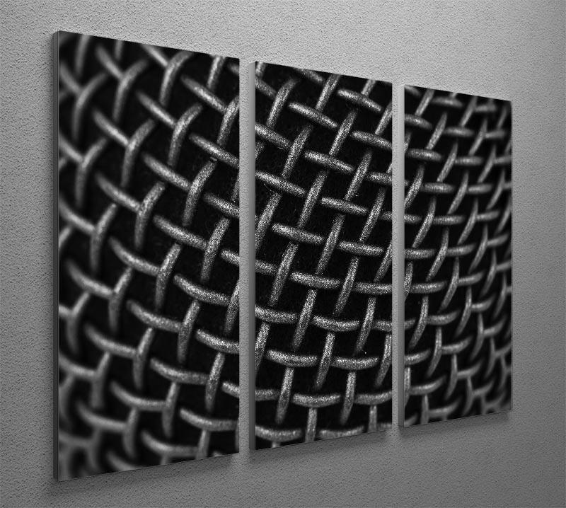 Metal Grid 3 Split Panel Canvas Print - Canvas Art Rocks - 2
