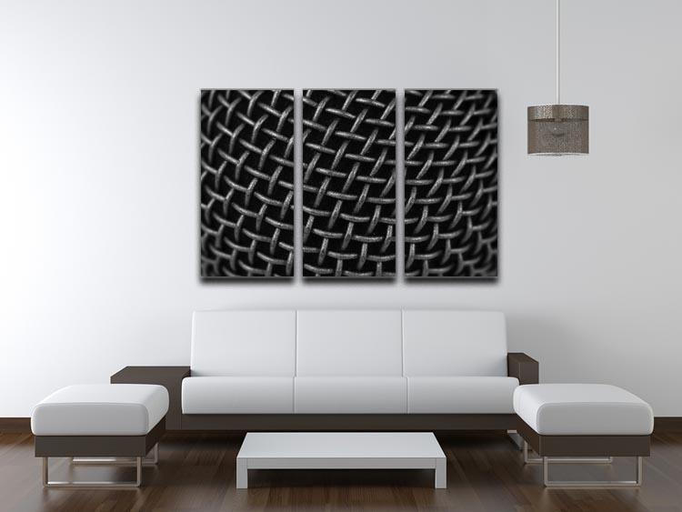 Metal Grid 3 Split Panel Canvas Print - Canvas Art Rocks - 3