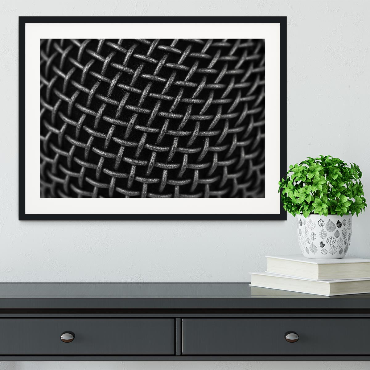 Metal Grid Framed Print - Canvas Art Rocks - 1