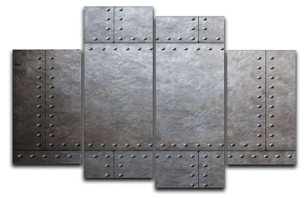 Metal armor plates 4 Split Panel Canvas - Canvas Art Rocks - 1