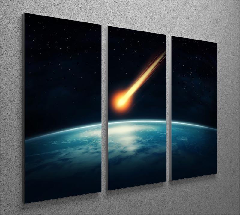 Meteor flying to the earth 3 Split Panel Canvas Print - Canvas Art Rocks - 2