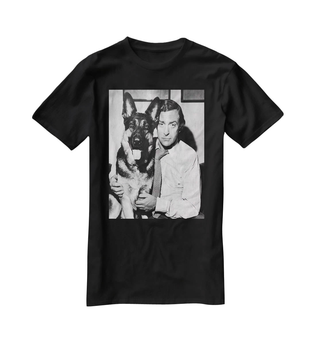 Michael Caine and dog T-Shirt - Canvas Art Rocks - 1