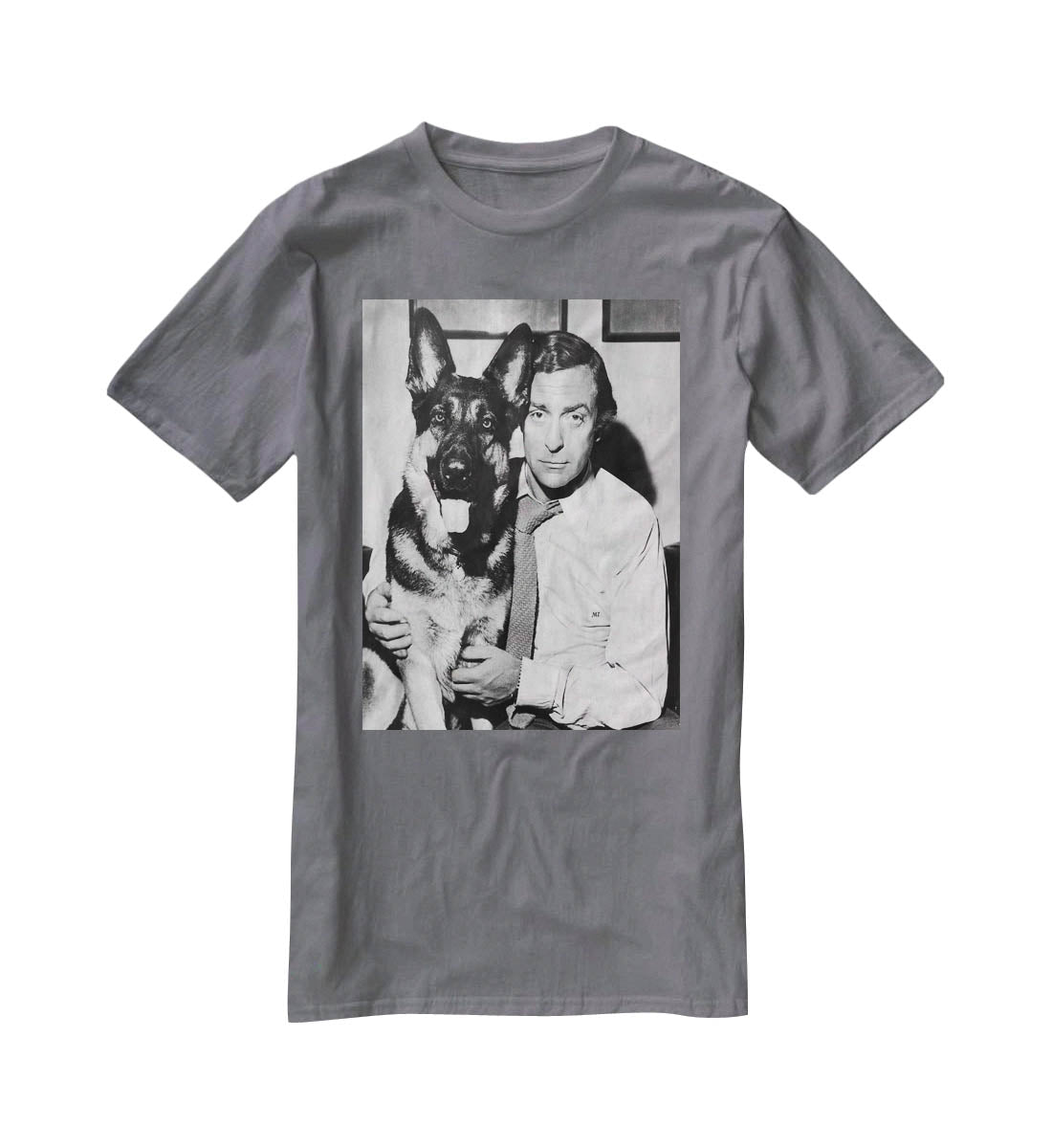 Michael Caine and dog T-Shirt - Canvas Art Rocks - 3