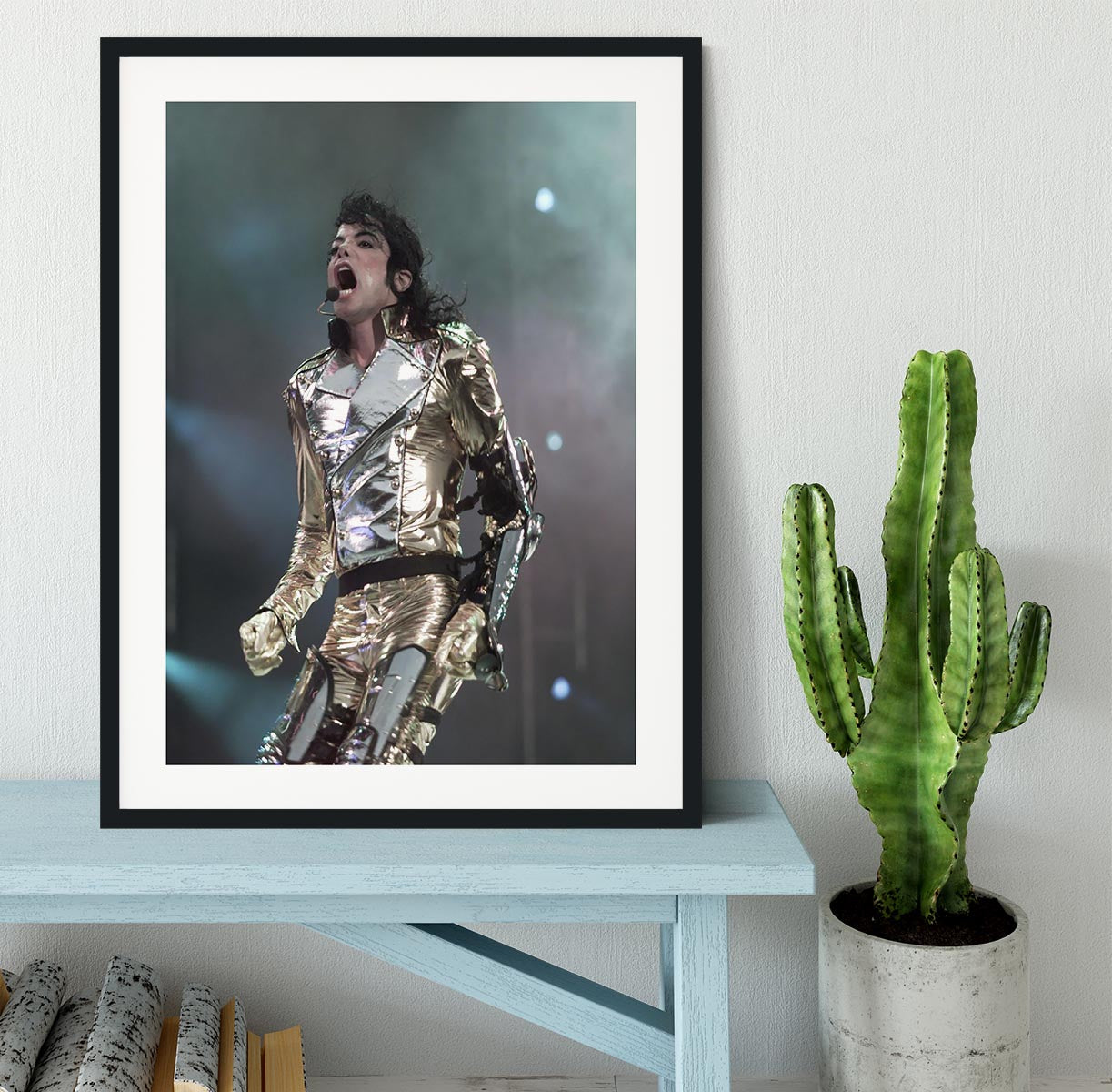Michael Jackson performs Framed Print - Canvas Art Rocks - 1