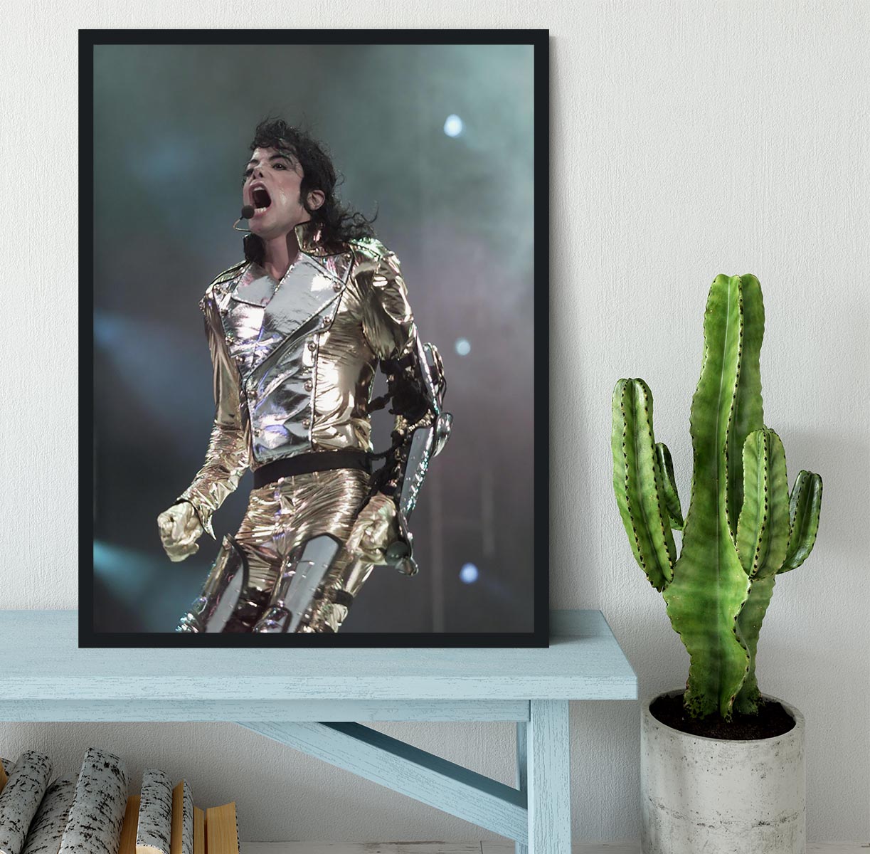 Michael Jackson performs Framed Print - Canvas Art Rocks - 2
