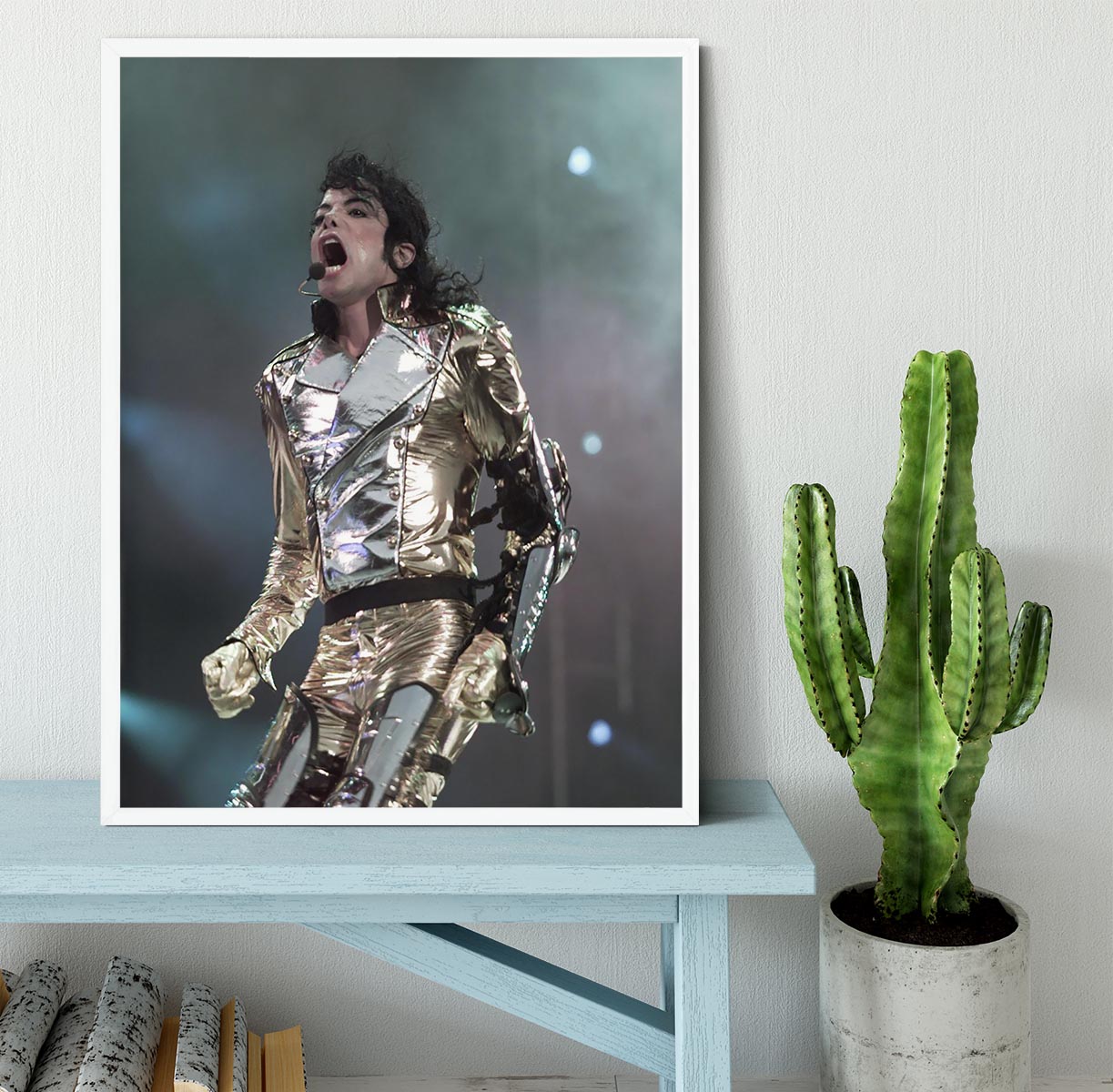 Michael Jackson performs Framed Print - Canvas Art Rocks -6