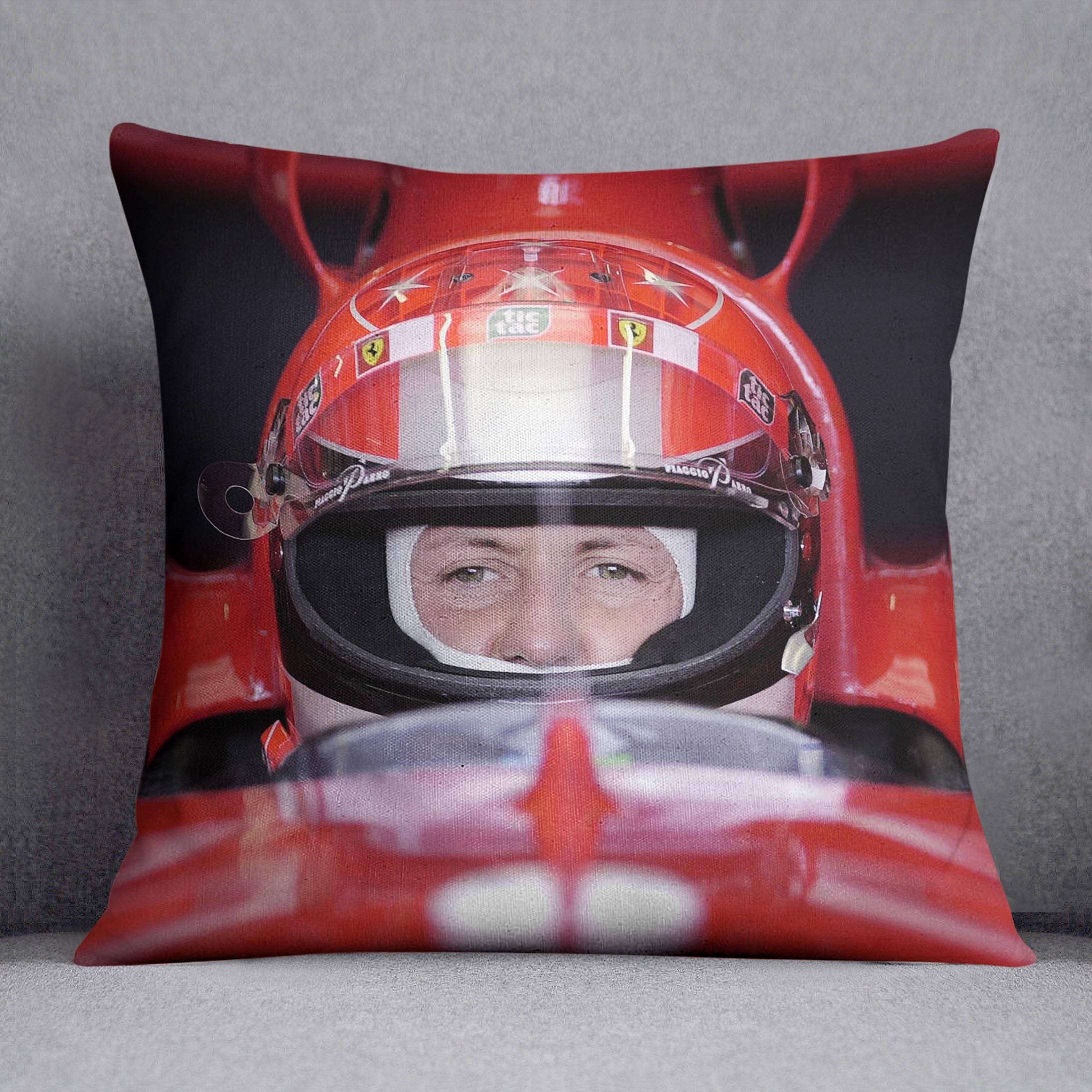 Michael Schumacher 2001 Cushion - Canvas Art Rocks - 1